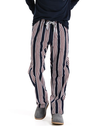 Mens Triple Stripe Flannelette Pj Pant