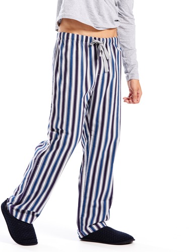 Mens Navy Stripe Flannelette Pj Pant