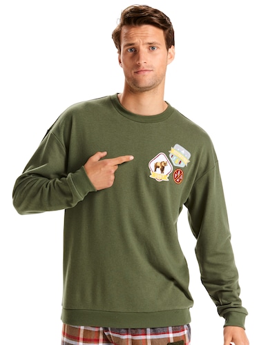 Mens Badge Fleece Sweater