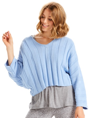 V Neck Crop Knit Jumper