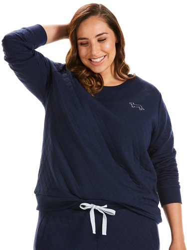 P.A. Plus Quilted Lounge Sweater