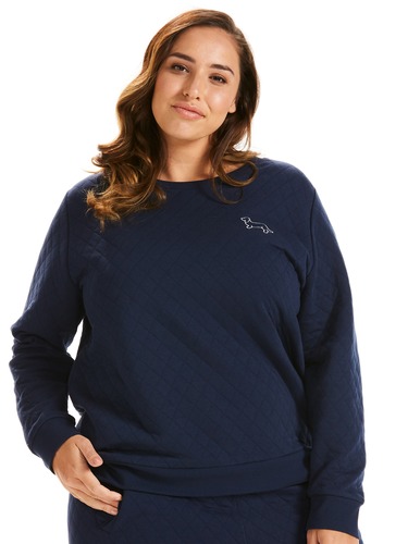 P.A. Plus Quilted Lounge Sweater