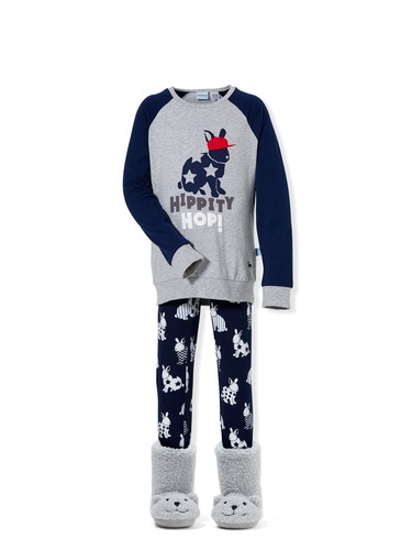 Jnr Boys Bunny Knit Pj Set