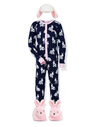Jnr Girl Bunny Knit Onesie