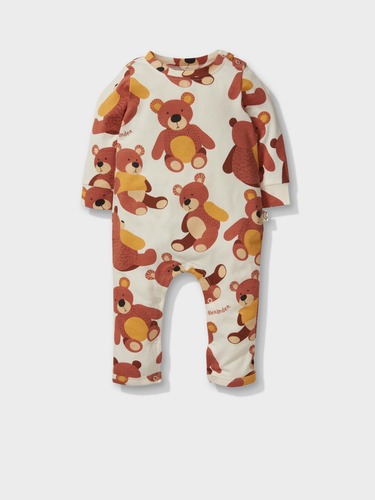 Baby Organic Teddy Bear Onesie                                                                                                  