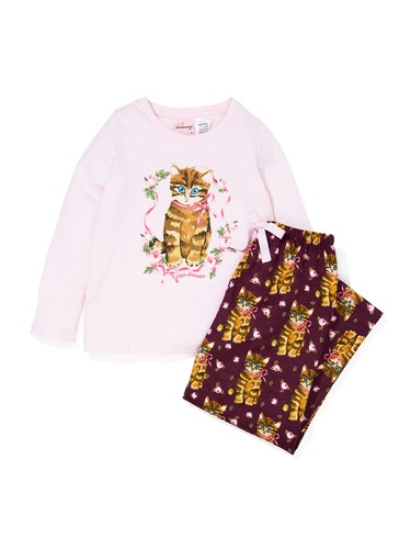 Jnr Girls Cat Pj Set