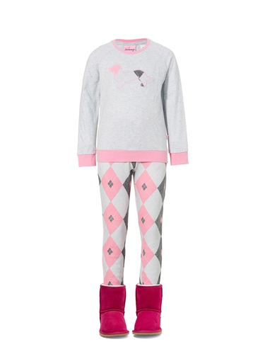 Girls Argyle Pj Set