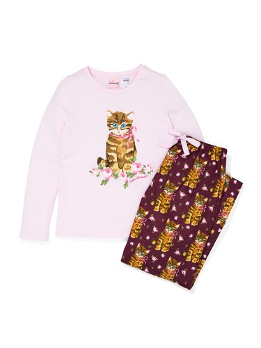 Girls Cat Pj Set