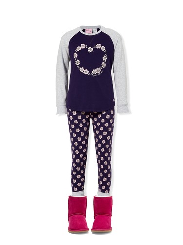 Girls Floral Pj Set