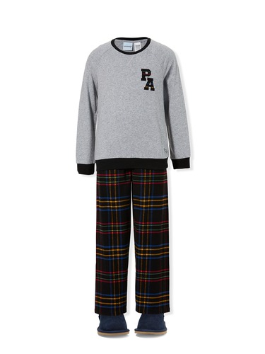 Boys Scotland Check Flannelette Pj Set