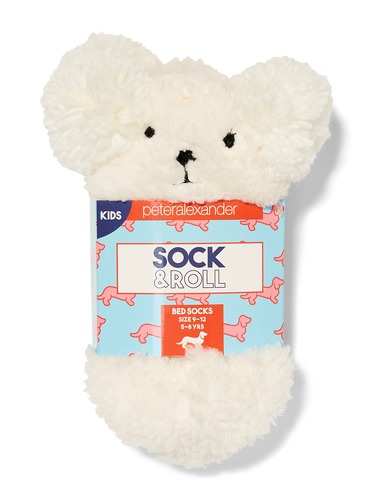Girls Pom Pom Bear Socks