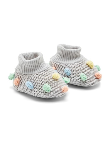 Baby Unisex Pom Pom Booties