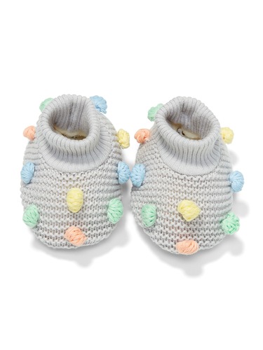 Baby Unisex Pom Pom Booties