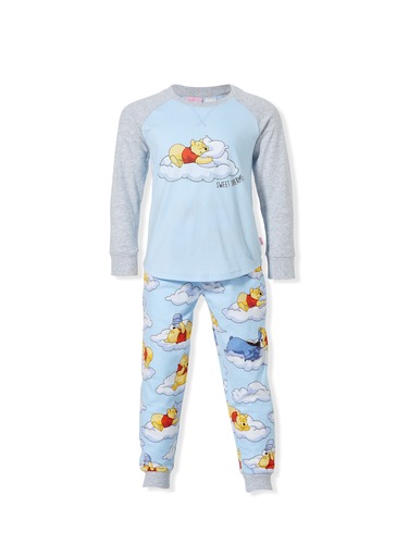 Jnr Girls Winnie The Pooh Cloud Flannelette Pj Set