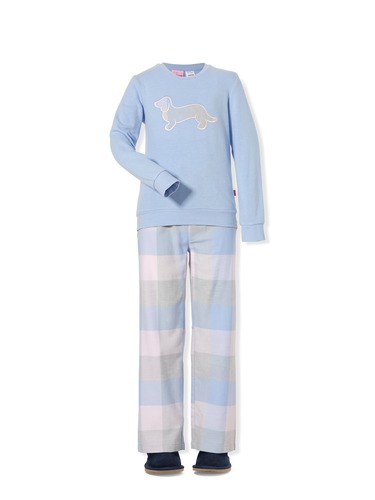 Girls Tartan Flannelette Pj Set