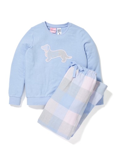 Girls Tartan Flannelette Pj Set