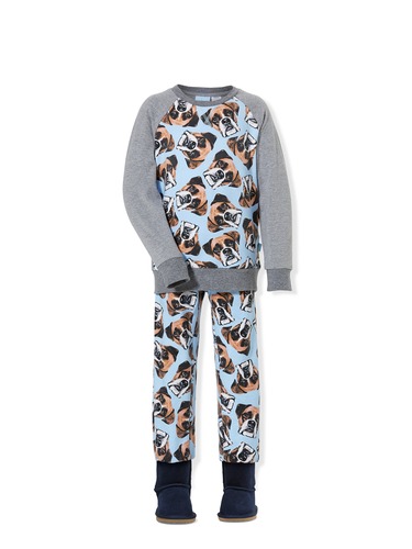 Jnr Boys Boxer Face Pj Set