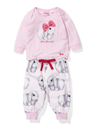 Baby Girl Stripe Bunny Pj Set