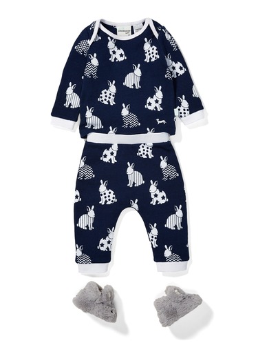 Baby Unisex Bunny Knit Pj Set