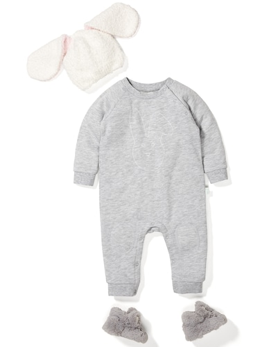 Baby Unisex Quilted Bunny Romper
