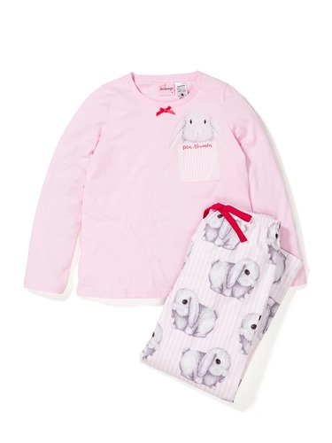 Girls Bunny Stripe Pj Set