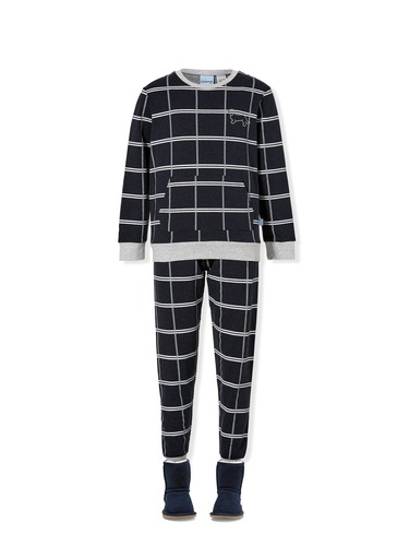 Boys Windowpane Pj Set