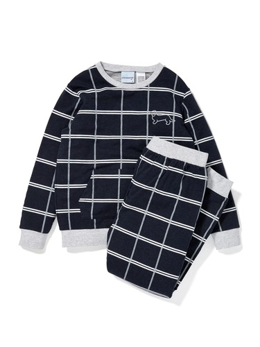 Boys Windowpane Pj Set