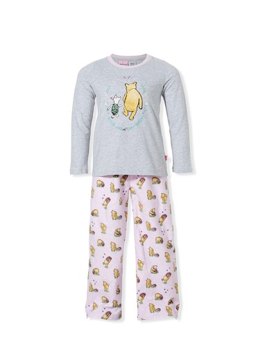 Jnr Girls Vintage Winnie The Pooh Flannelette Pj Set