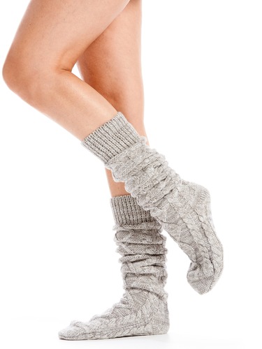 Tall Cable Knit Socks