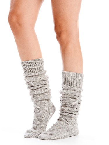 Tall Cable Knit Socks