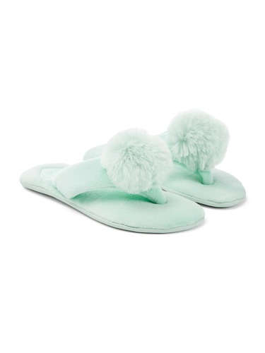 Mint Pom Pom Thong