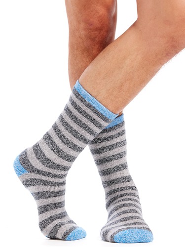 Mens Stripe Knit Socks