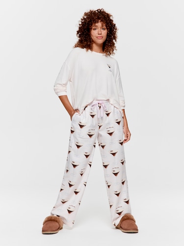 Espresso Martini Bamboo Flannelette Classic Pj Pant                                                                             